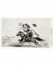 Caricature d'Adolphe d'Eichthal chassant à courre