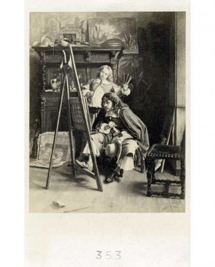 Peinture de Lamuter de Caliden: peintre dans son atelier