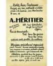 Carte publicitaire d'un photographe: A. Héritier