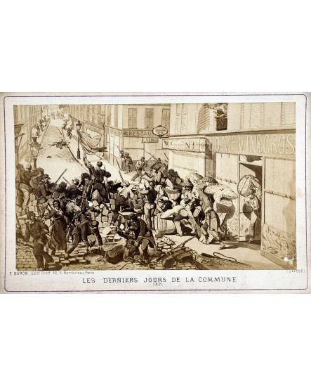 Militaires derrière barricade. Les derniers jours de la commune. 1871
